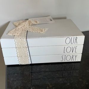 Rae Dunn - OUR LOVE STORY - wood stacker